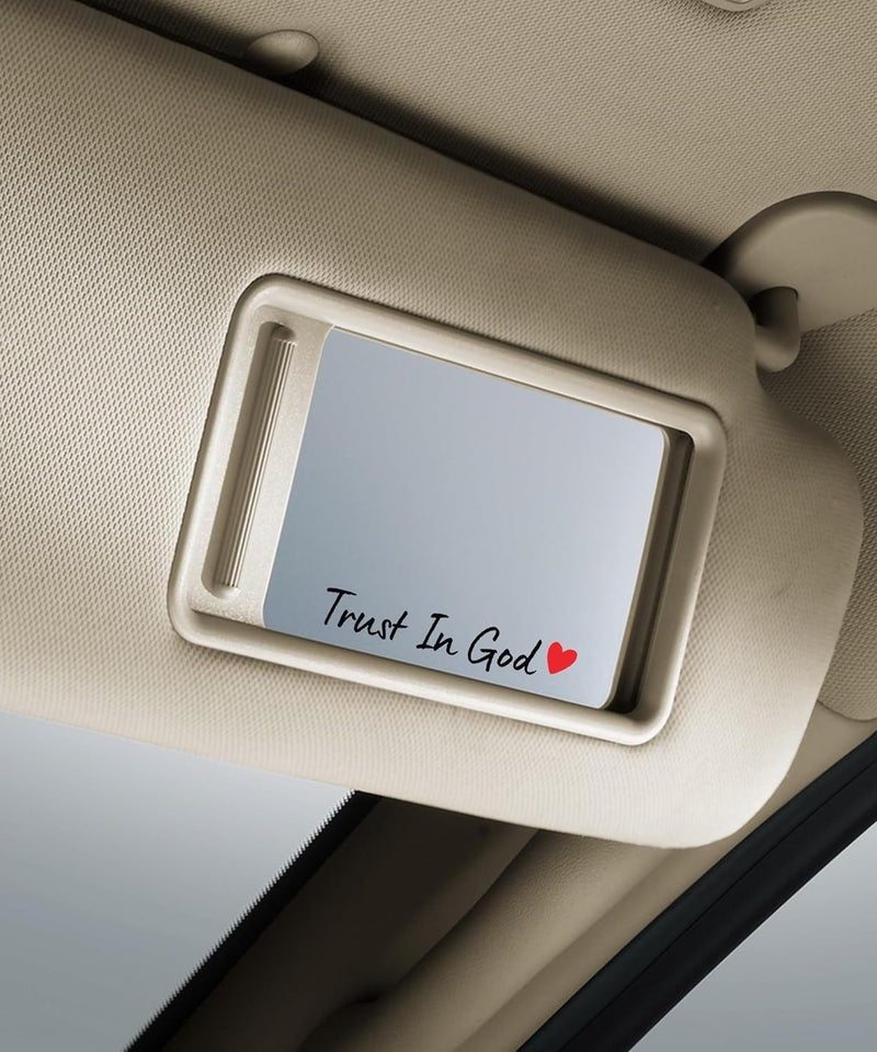 SCUARI 4PCS Car Stickers,Cars Decals,Car Accessories Trust in God Rearview Mirror Sticker,Auto Stickers and Decals,Auto Decals for Women,Trust in God Mirror Decoration,Fits Most Vehicles (Black&Red) - Image 5